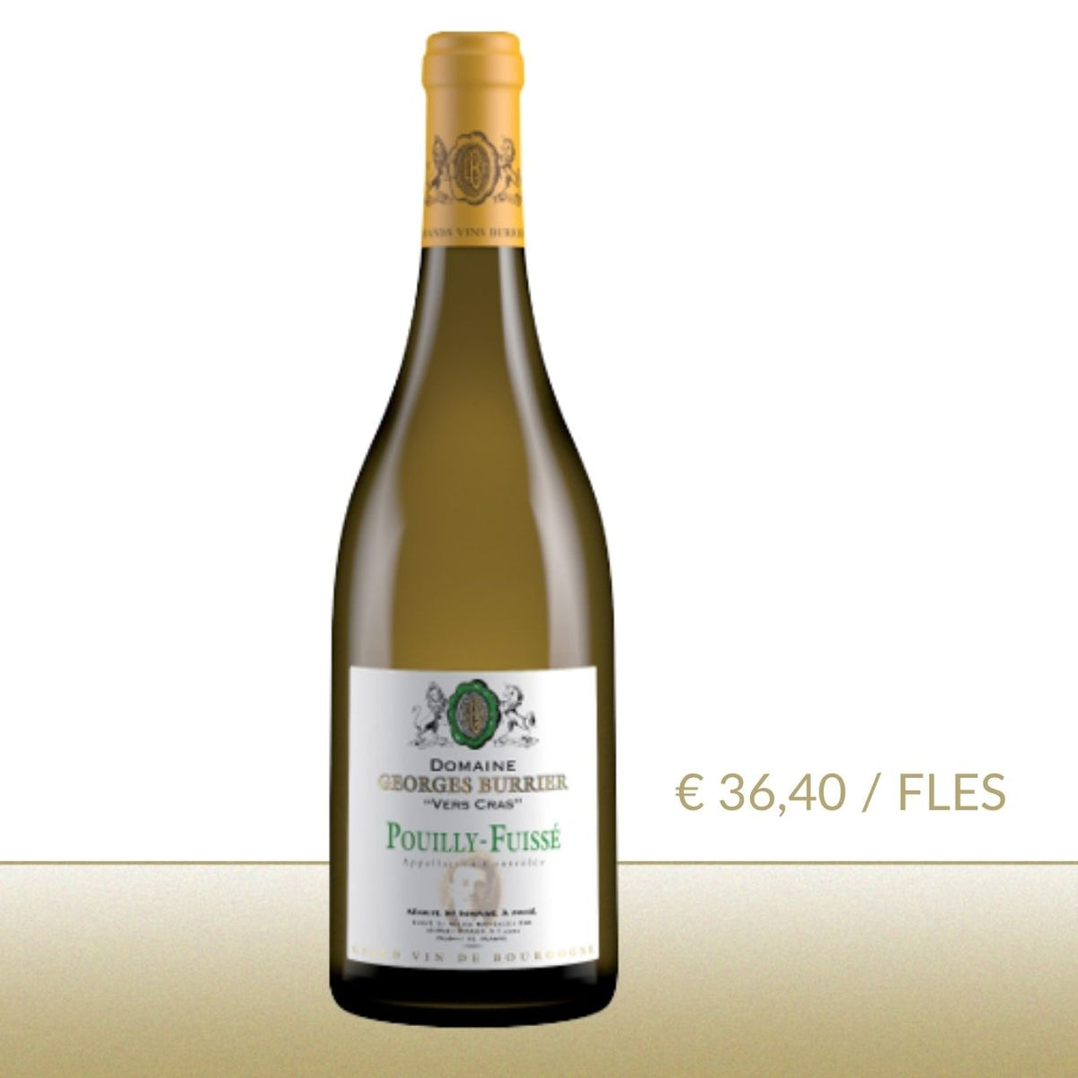 Domaine Georges Burrier- Pouilly-Fuissé AOP 1er Cru "Vers Cras" - Bourgogne - 2023 - 6 flessen