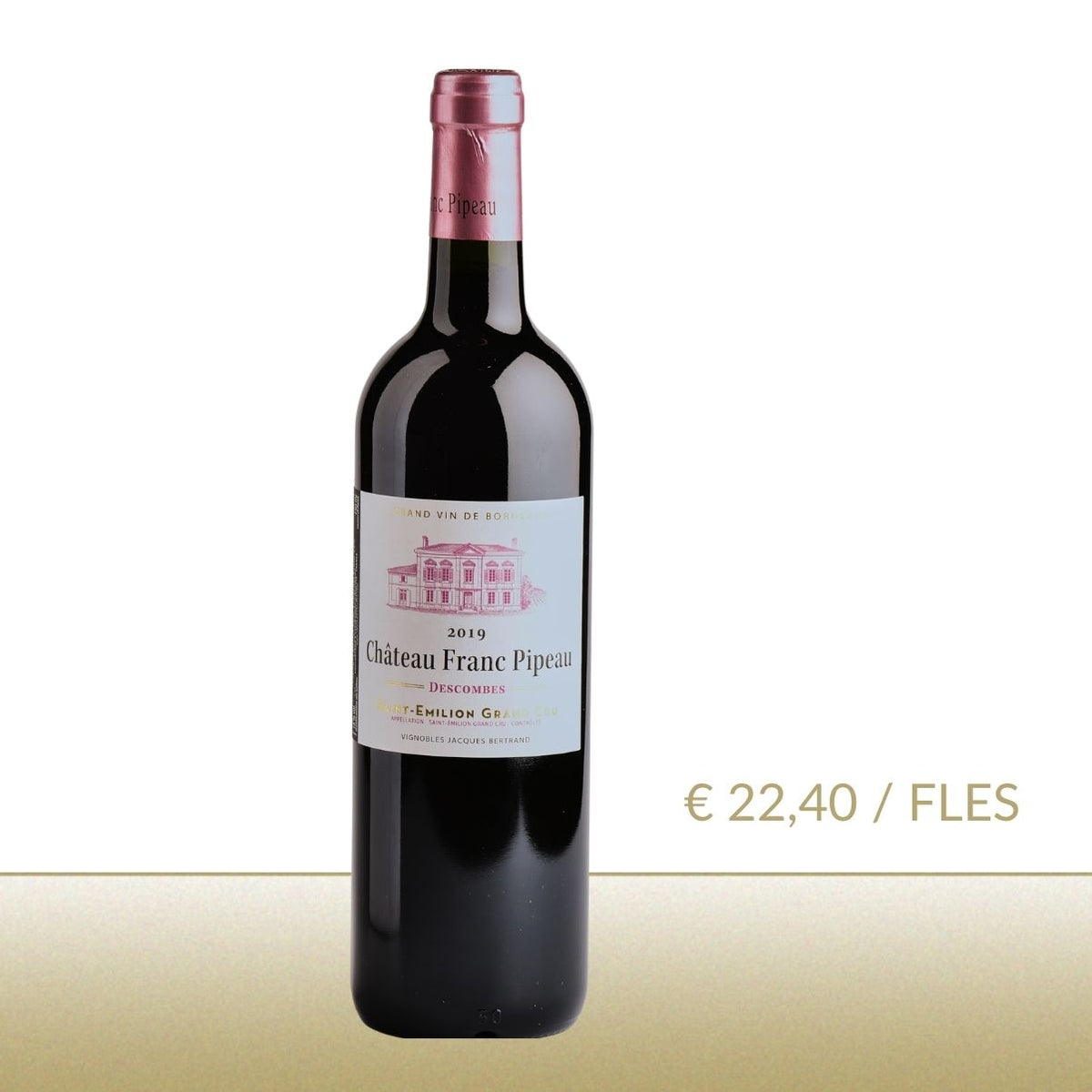 Château Franc Pipeau - Saint-Emilion Grand Cru AOP - 2022 - 12 flessen